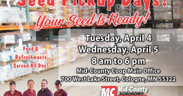 Seed Pickup Days 2023 – Mid-County Coop