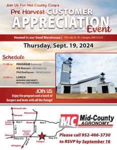 Pre-Harvest Customer Appreciation 2024 - Sept. 19